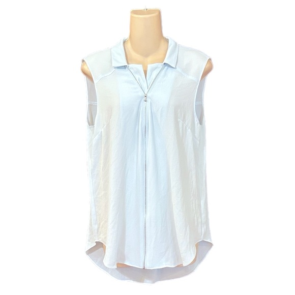 Rachel Roy sleeveless zip‎ front top - Picture 1 of 12
